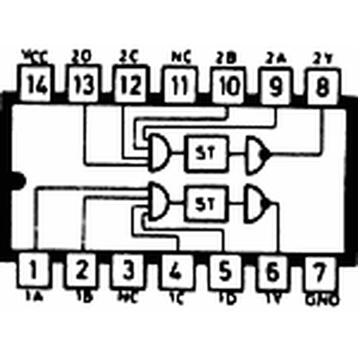 74LS13 dual Schmitt trigger 4-input NAND gate