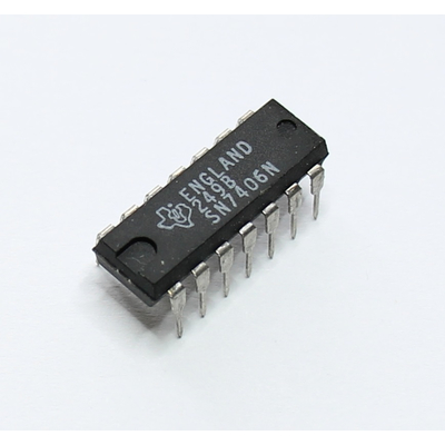 7406 hex inverter buffer/driver with 30 V open collector outputs