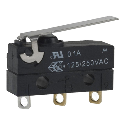 Microswitch with lever  0,1A 1 x um