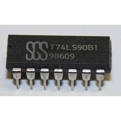 74LS90 4-bit negative edge-triggered decade counter with clear and prese