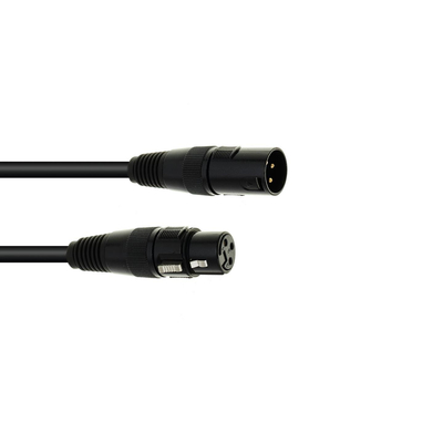 DMX cable XLR 3pin 15m black