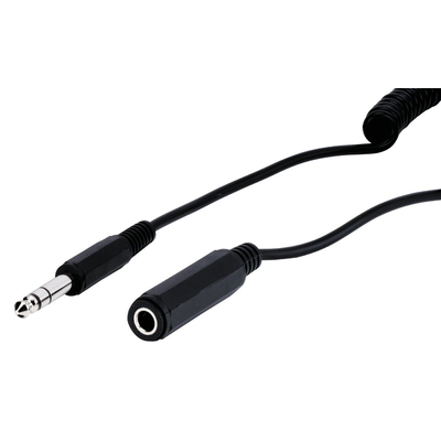 6.3mm headphone extension stereo spiral cable 5m