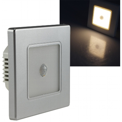 LED Einbauleuchte 1,8W mit Bewegungsmelder warmwei inkl.Rahmen sliber - EBL 86 PIR