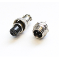 Microphone coupling mini  8mm + Chassis connector 3 pin