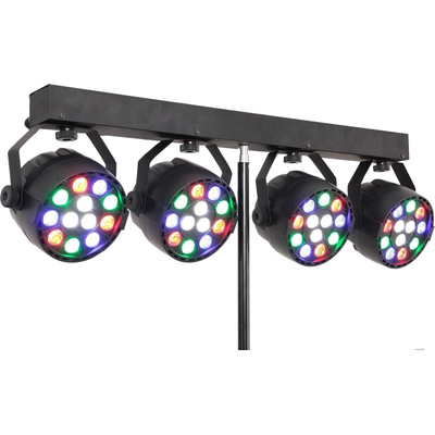 Light stand with 4 x 1W RGBW PAR spotlights with 12x LEDs - DJLIGHT80LED