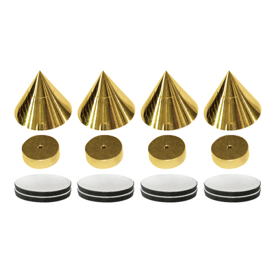 Vibration dampeners for loudspeaker boxes brass set of 4 pieces