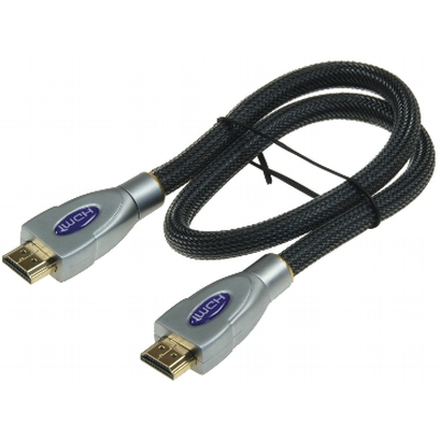 Premium HDMI Kabel 2.0/1.4 3D, HDCP 4K/UHD ARC CEC HEC  0,5m