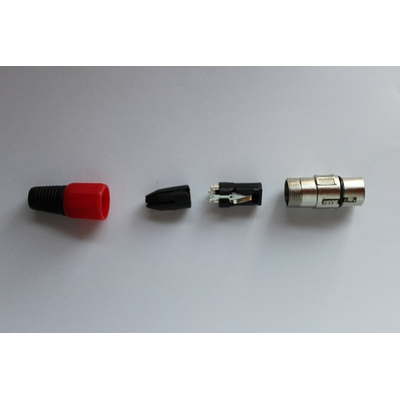 XLR connector female 3 pin red