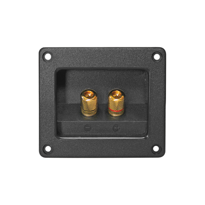 Speaker connection terminal for plug-in screw connections<