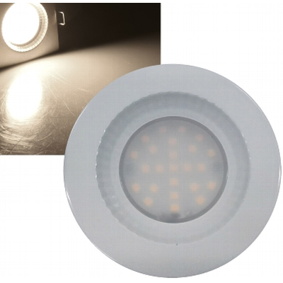 LED downlight 5W neutral white Stainless IP54 white - Flat-40 FR
