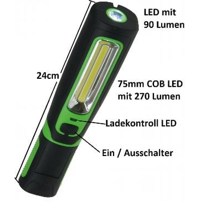 LED Stableuchte 3W mit Akku IP44 - FlexiLED 300