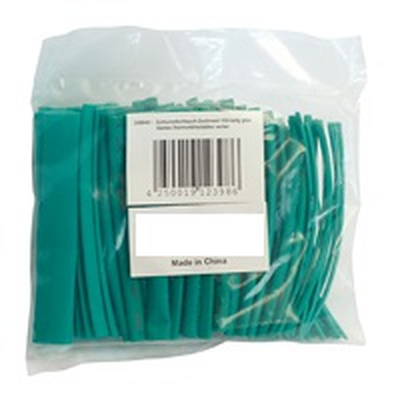 Shrink tube assortment 100 pieces&nbsp;green in bag