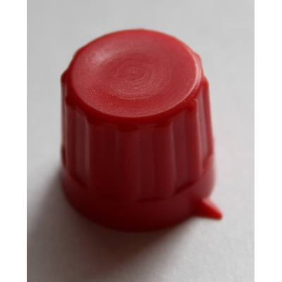Drehknopf fr Achsen 6mm mit Madenschraube rot