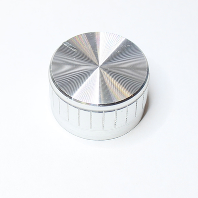 Knob for knurled 6 mm axles 32 x 17 mm silver