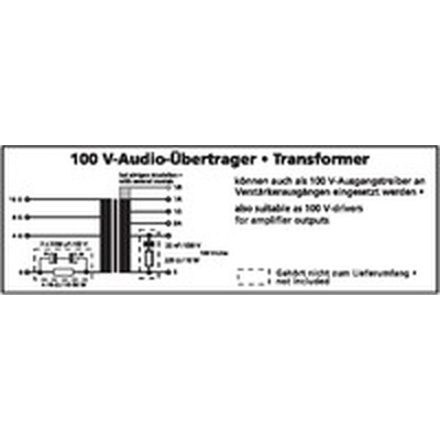 100-V-Leistungs-Audio-Transformator  10W max TR-1005