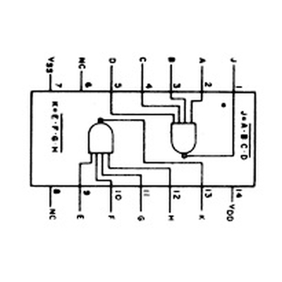 CD 4012 / HCF 4012 Two NAND gates with 4 inputs each