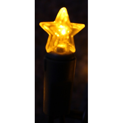 LED-Lichterkette mit  40 gelben LED Sternen 230V
