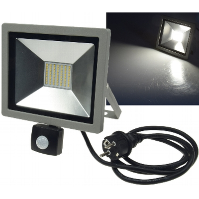     LED Floodlight with PIR Motion Sensor SlimLine 30W neutral white 4200K IP44 - CTF-SLT30 PIR