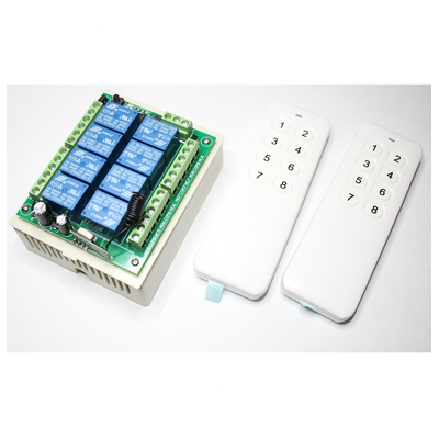 8-channel radio control 433MHz 12VDC including 2 handheld transmitters