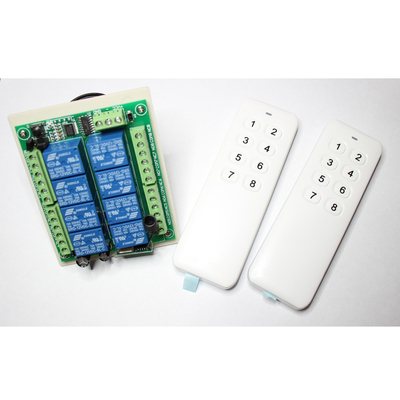 8-channel radio control 433MHz 12VDC including 2 handheld transmitters