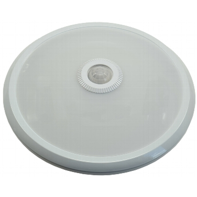 LED ceiling light 12W warm white 3000K with PIR motion detector