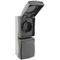 Feuchtraum Doppel-Steckdose IP54 fr Aufputz-Installation