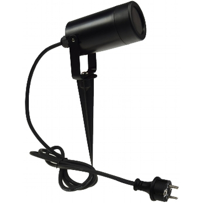Garden light GU10 socket with 1,5m cable black IP44 -...