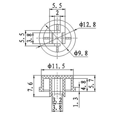 Microswitch TACT on/off 0.05A 12VDC buttom red THT