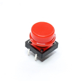   Micro button TACT 1x(on) 0.05A/12VDC PCB incl. red cap