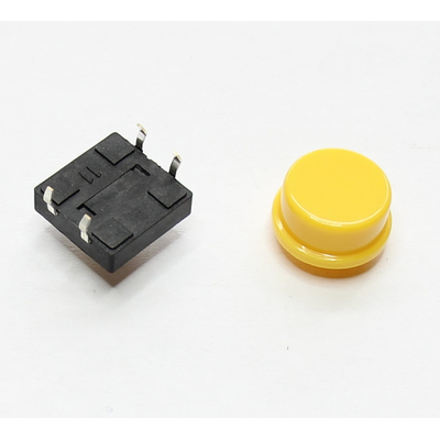 Mikrotaster TACT aus/(ein) 12 x 12mm Taste gelb THT