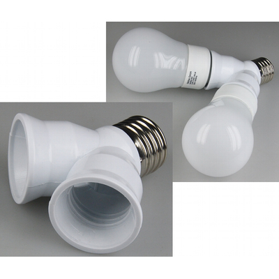 E27 Doppelassung Y-Adapter von 1 x E27 auf 2 x E27-Schraubfassungen