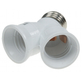 E27 Dual socket Y-adapter from 1 x E27 to 2 x E27 screw...
