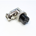 Microphone coupling for radio devices 6 pin 90 � angled -...