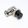 Mikrofon Kupplung f�r Funkger�te 6 Polig 90� abgewinkelt...