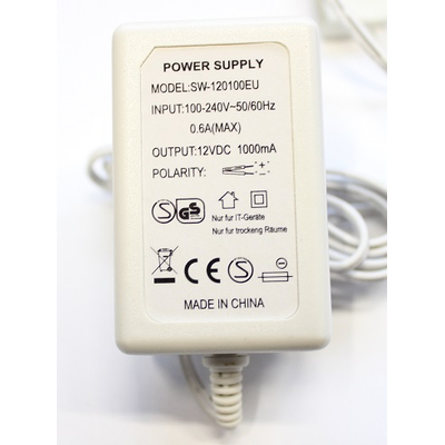 Steckernetzteil 12VDC  1A 12W - SW-120100EU
