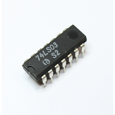   74LS03 quad 2-input NAND gate with open collector outputs