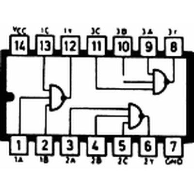 SN7412N NAND-Gatter 3-fach 3 Eing�nge DIP14