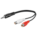 3.5mm jack plug / 2 RCA connectors 0.2m