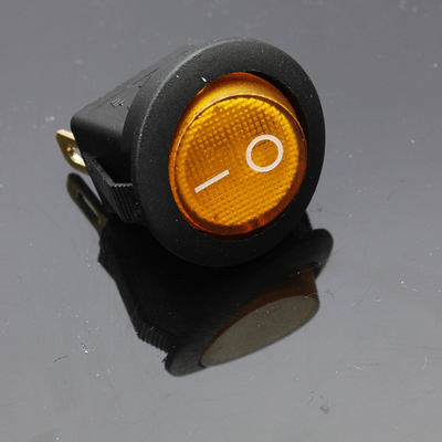 Rocker switch with indicator light yellow on/off 20A