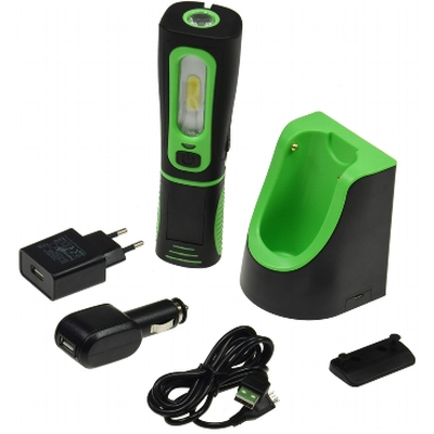 LED Work light with battery, charger and magnet holder 3W...