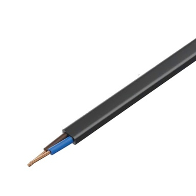 Mains cable flat 2 x  0.75 H03VVH2-F black (5m)