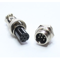 Mikrofon Kupplung mini � 8mm + Einbaustecker 6 Polig