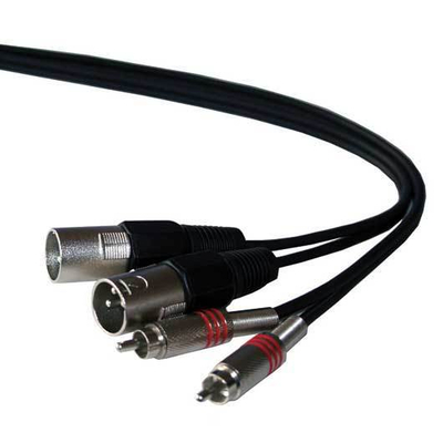 2 x XLR plugs / 2 x cinch plugs 3 m