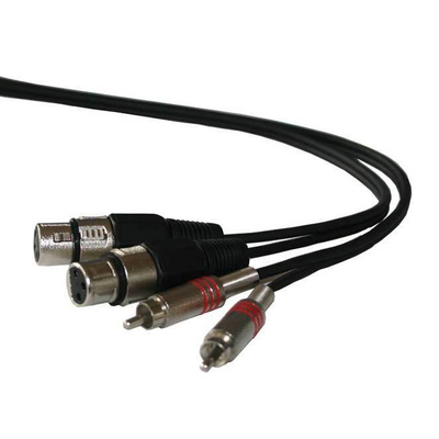 2 x XLR Kupplung / 2 x Cinchstecker 1,5 m