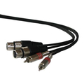 2 x XLR Kupplung / 2 x Cinchstecker 1,5 m