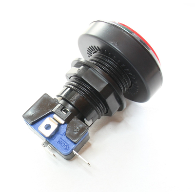 Action switch 1 x on/(on) 10A / 250VAC � 44mm with illumination 24V red