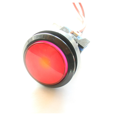 Gro�fl�chentaster aus/(ein) � 45,5mm rot mit LED Beleuchtung 12VDC versenkbar