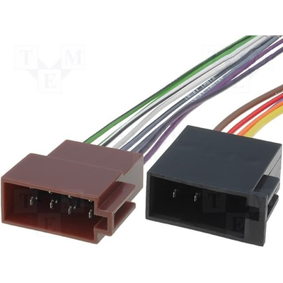 ISO plug for power and loudspeaker