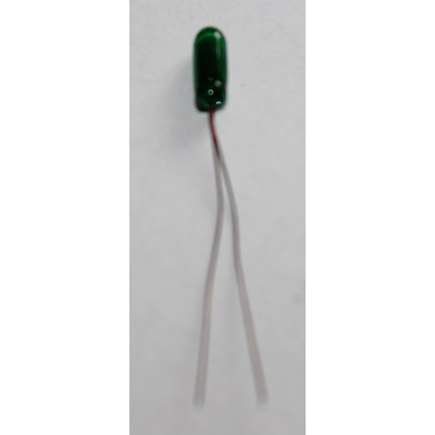 Subminiature light bulb 12V 70mA green with wire ends