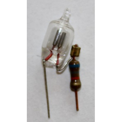 Neonleuchte orange 230VAC mit Vorwiderstand  0,3mA
